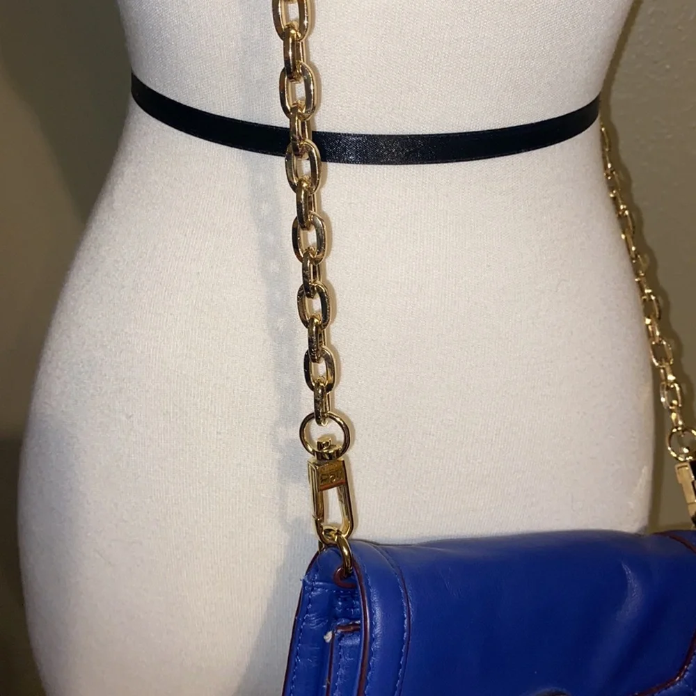 Antonio Melani, Crossbody Chain Strap Purse, Blue, GUC